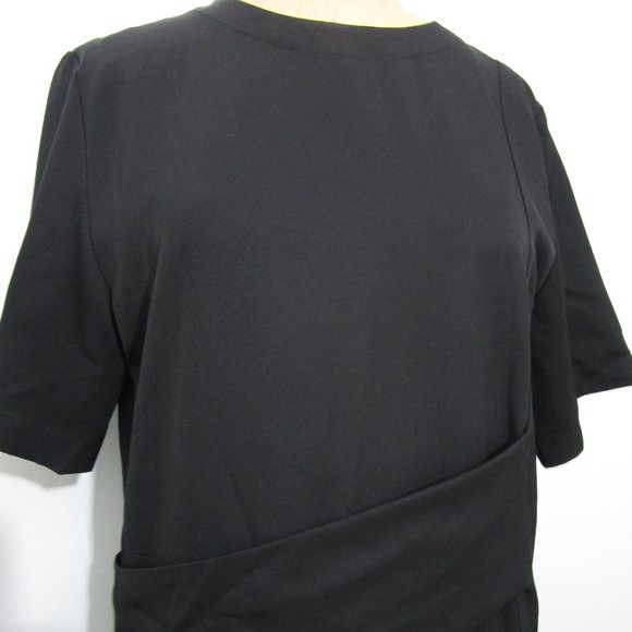 Avant Garde Asymmetric Drape Dress Short Sleeve Pocket - Picture 10 of 10